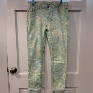 LC Lauren Conrad Floral Ankle Pants - Mint Green  & Cream Floral
